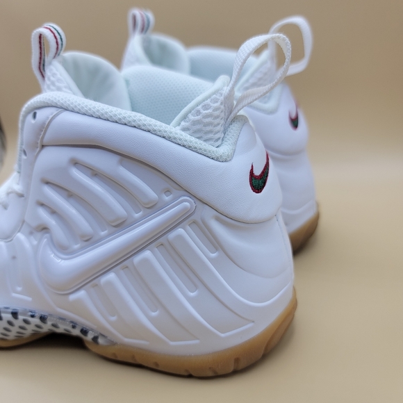 Nike Little Posite Pro GS "Gucci" Kids Shoes Size 6Y White Red Green 2015 W/Box - Picture 3 of 12